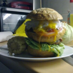 Fail - The double "eggsplosion" burger